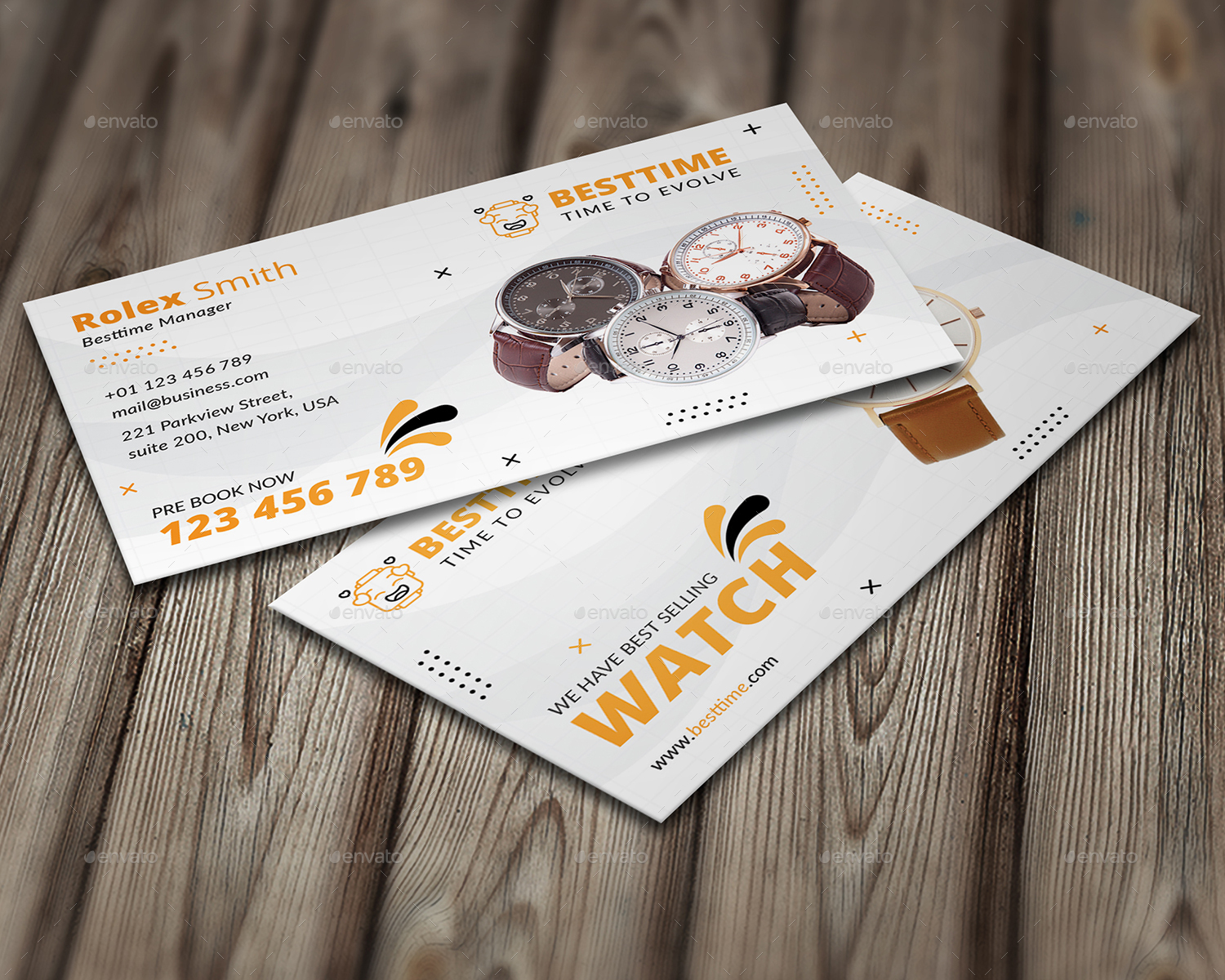 Watch Business Card by NihanGraphics GraphicRiver